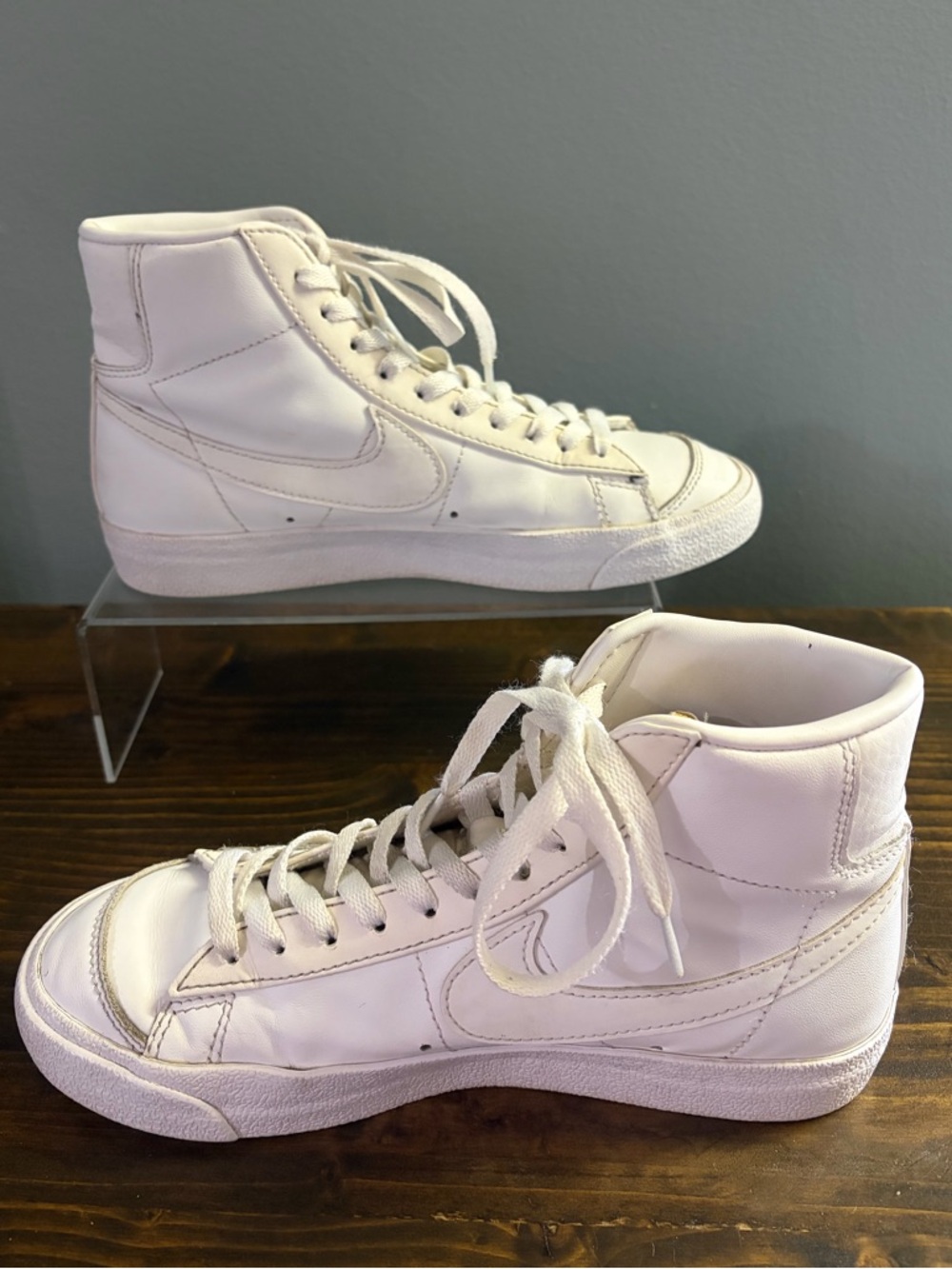 Nike Women’s Blazer Mid Vintage White High-Top Sneakers - Picture 6 of 13